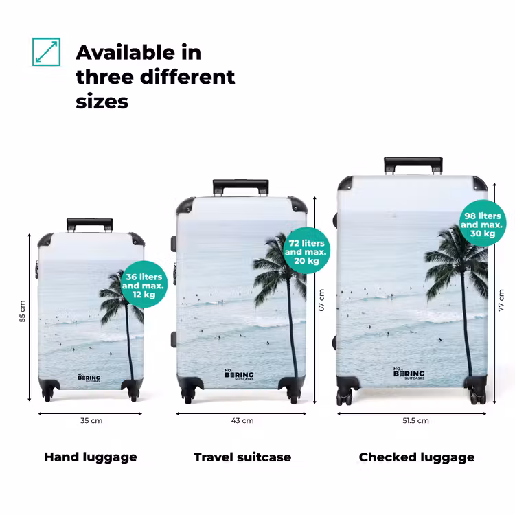 Suitcase - Ocean - Palm Trees - Surfers — 1