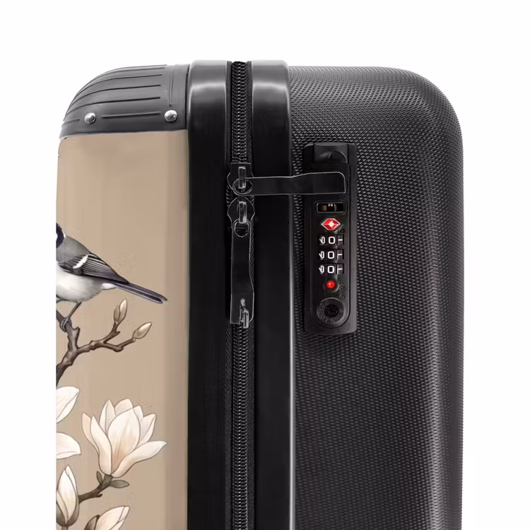 Suitcase - Oriental - Birds - Beige — 6
