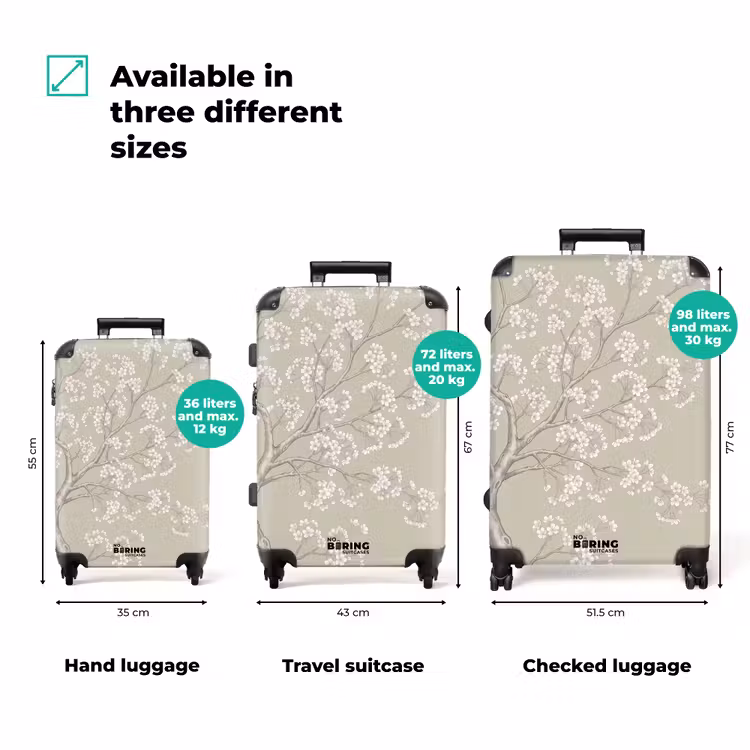 Suitcase - Serene - Blossom - White — 1