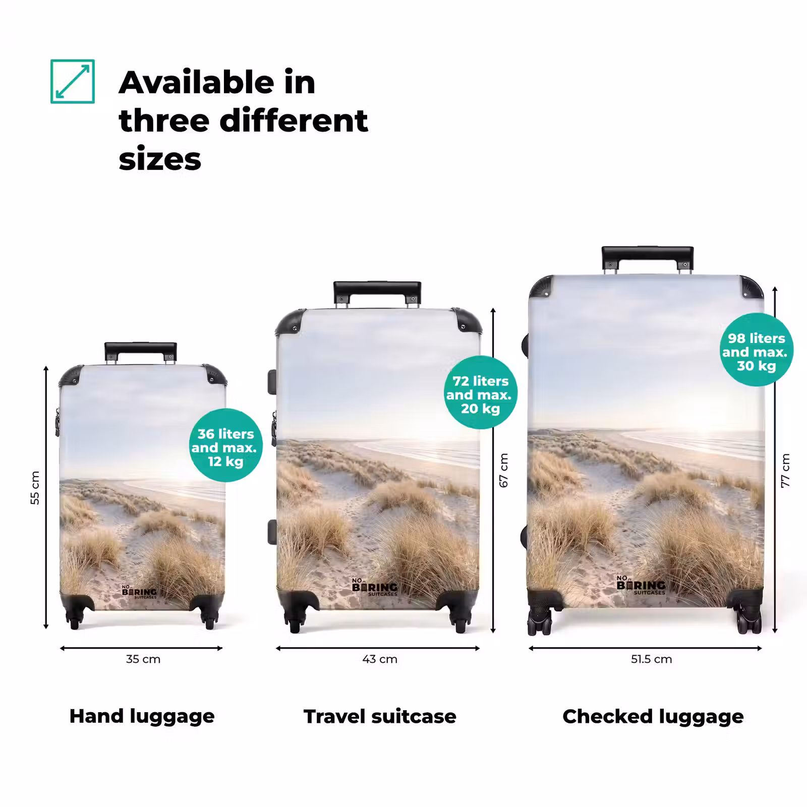 Suitcase - Dunes - Beach - Beige — 1