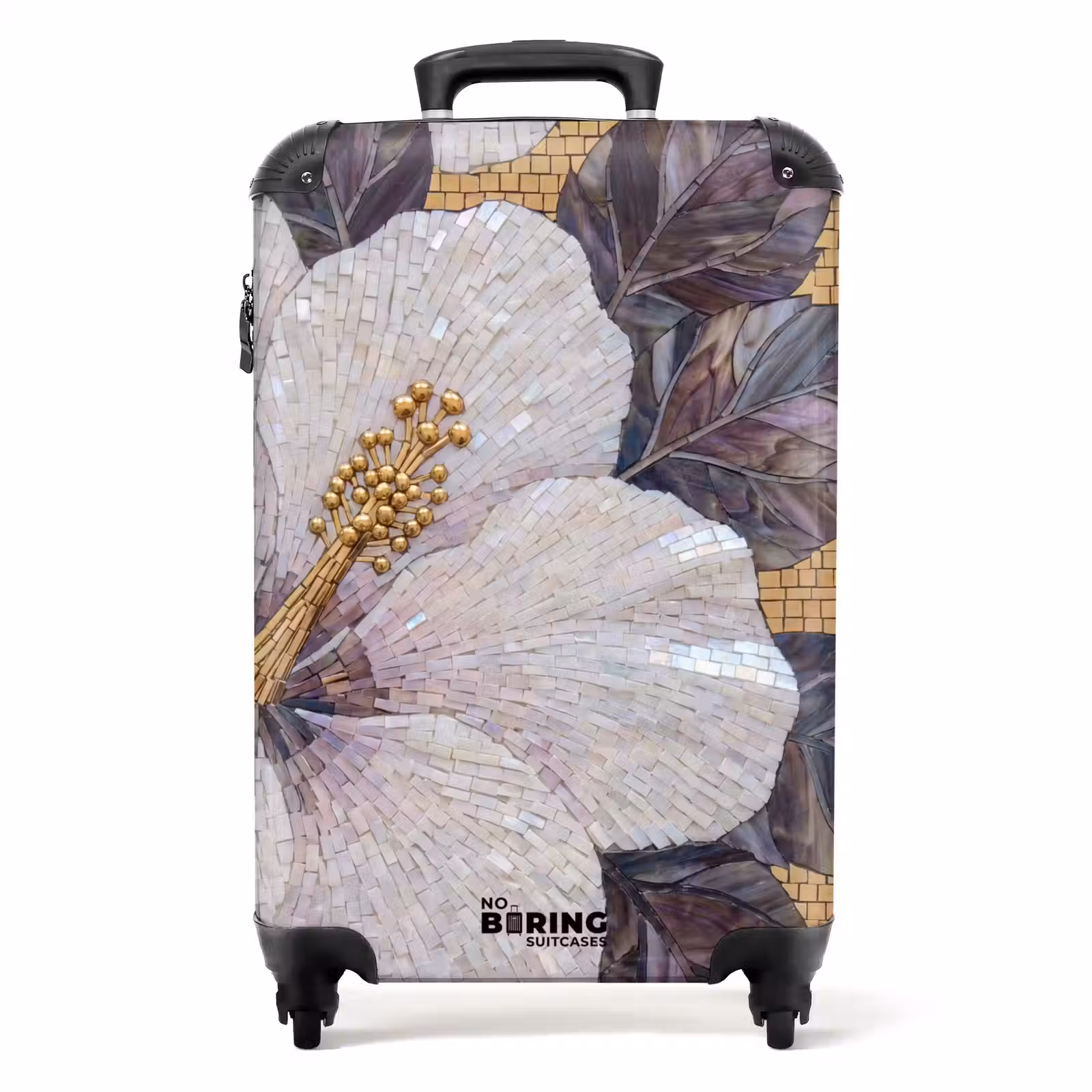 Suitcase - Flowers - Mosaic - Art - Modern - Gold — 1