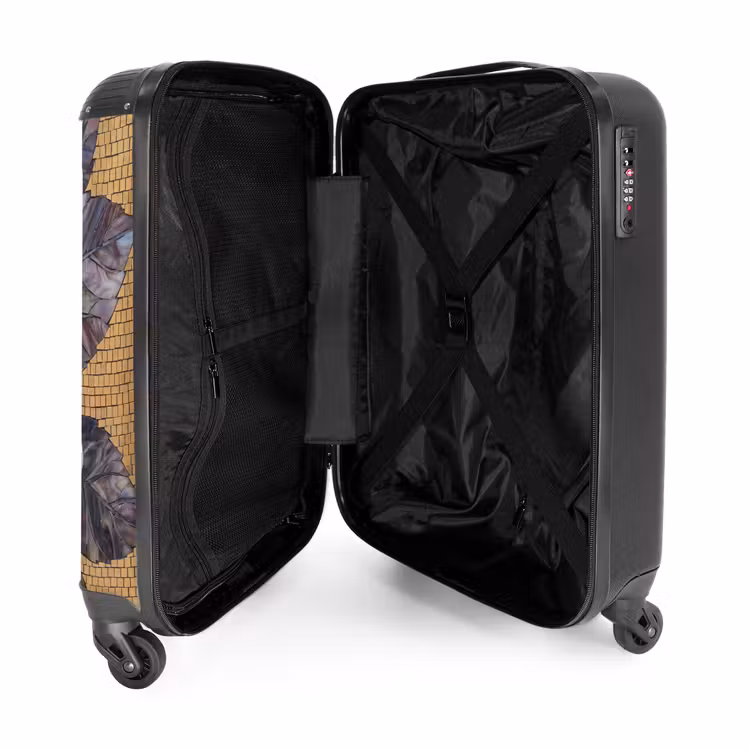Suitcase - Flowers - Mosaic - Art - Modern - Gold — 5