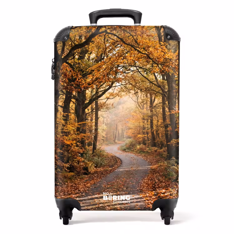Suitcase - Forest Path - Autumn Forest - Leaves - Orange - Nostalgic — 1