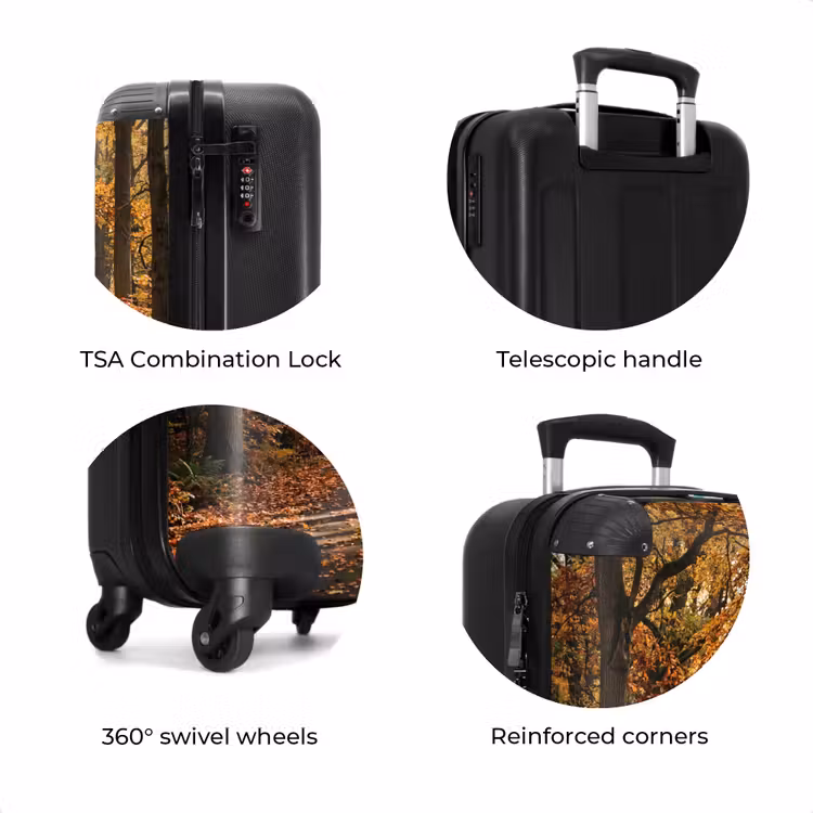 Suitcase - Forest Path - Autumn Forest - Leaves - Orange - Nostalgic — 8