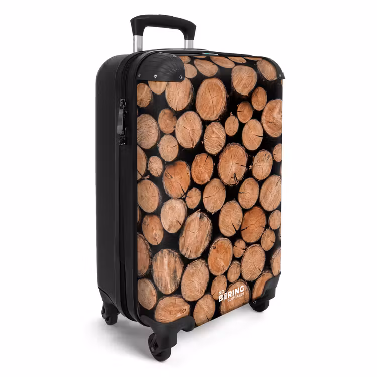 Suitcase - Logs - Texture - Pattern - Brown - Rustic — 2