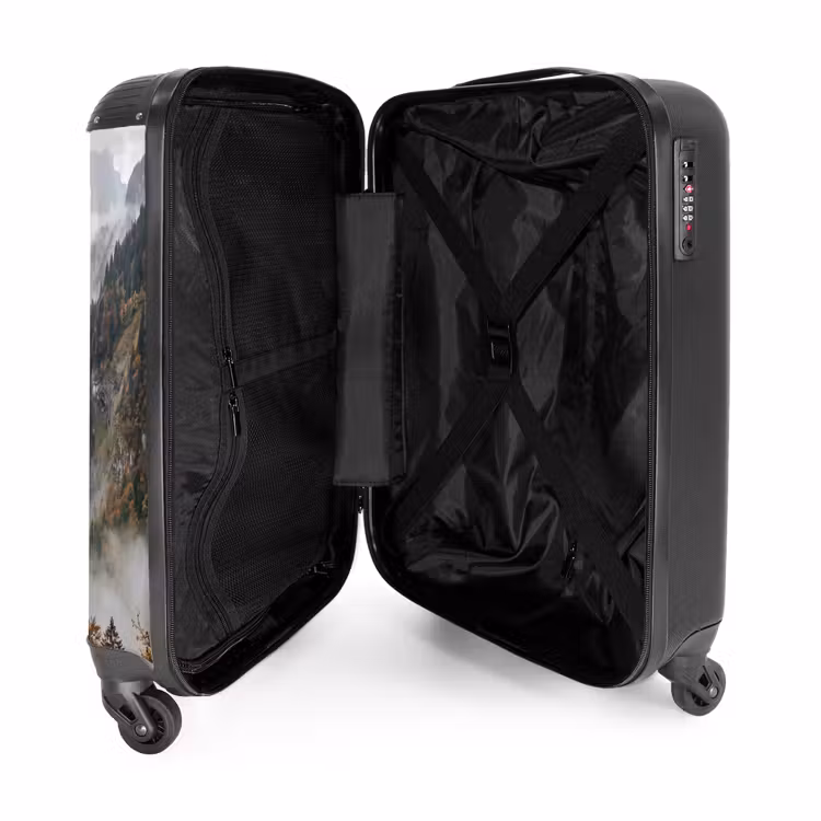 Suitcase - Mountains - Valley - Fog - Fall - Nature — 5