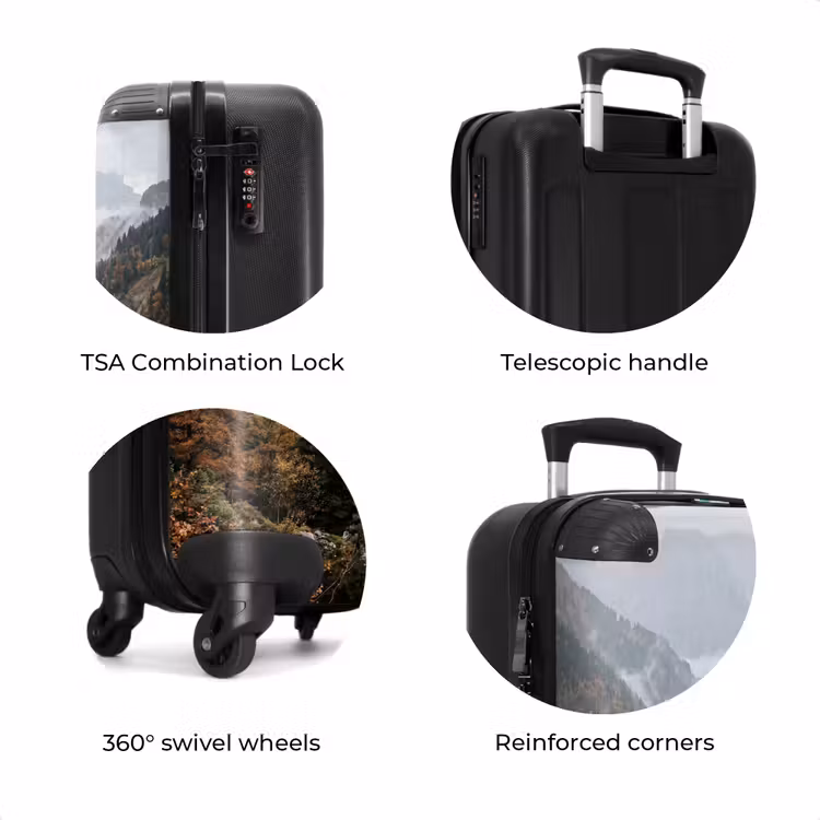 Suitcase - Mountains - Valley - Fog - Fall - Nature — 8