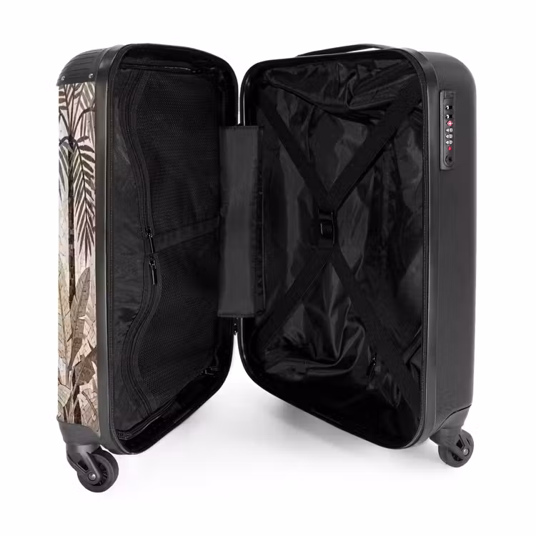 Suitcase - Nature - Leaves - Landscape - Mosaic - Beige — 5