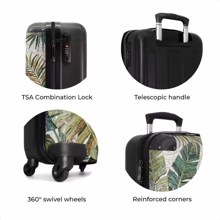 Suitcase - Plants - Tropical - Mosaic - Nature - Green — 8