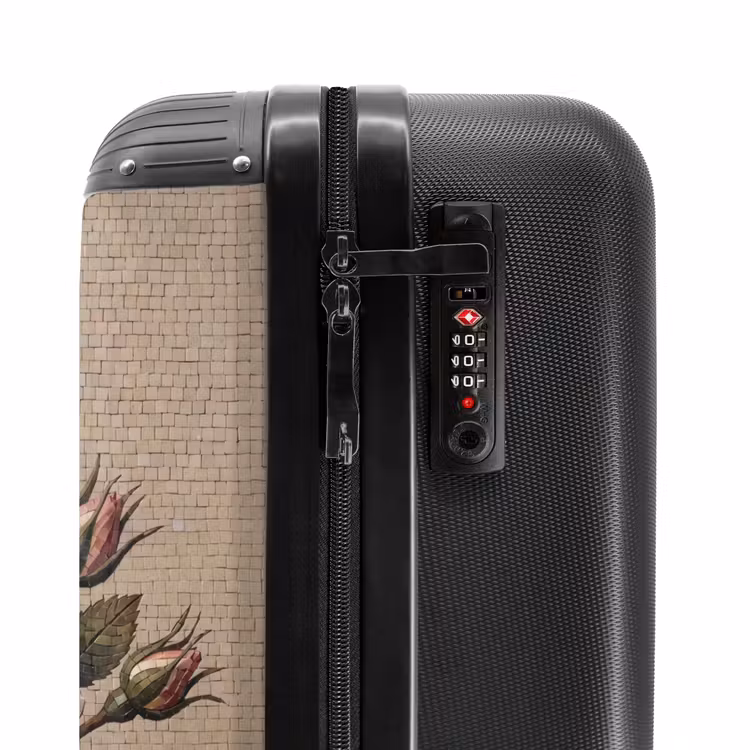 Suitcase - Rose - Mosaic - Flowers - Classic - Beige — 6