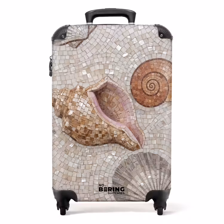 Suitcase - Shell - Mosaic - Sea - Beige - Modern — 1