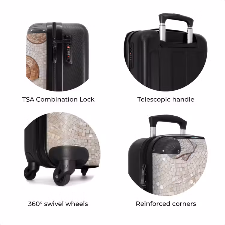 Suitcase - Shell - Mosaic - Sea - Beige - Modern — 8