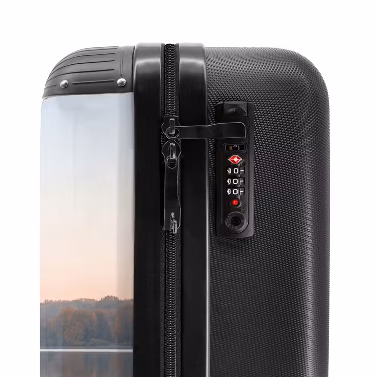 Suitcase - Trees - Reflection - Water - Sunrise - Serene — 6