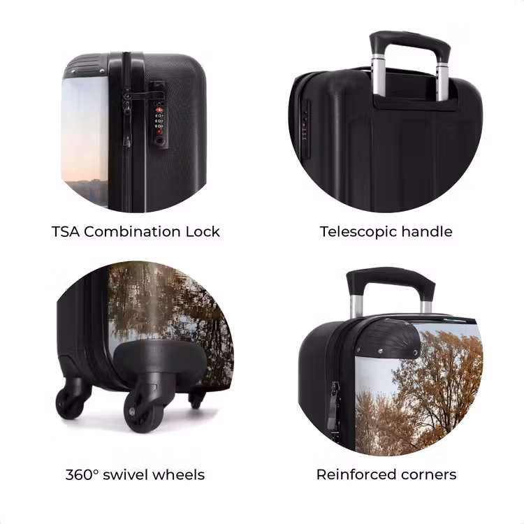 Suitcase - Trees - Reflection - Water - Sunrise - Serene — 8