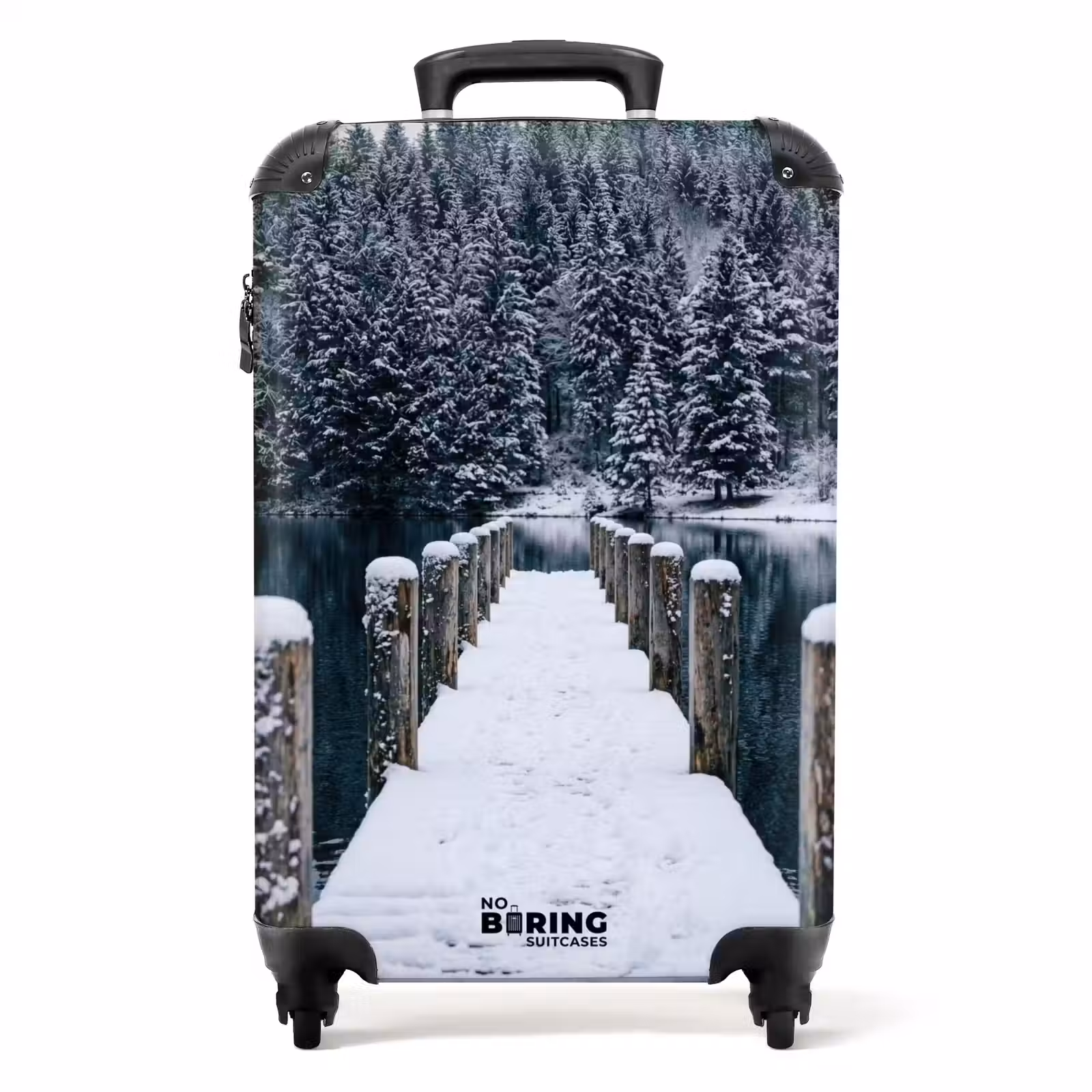 Suitcase - Pier - Lake - Snow - Mountains - Soothing — 1