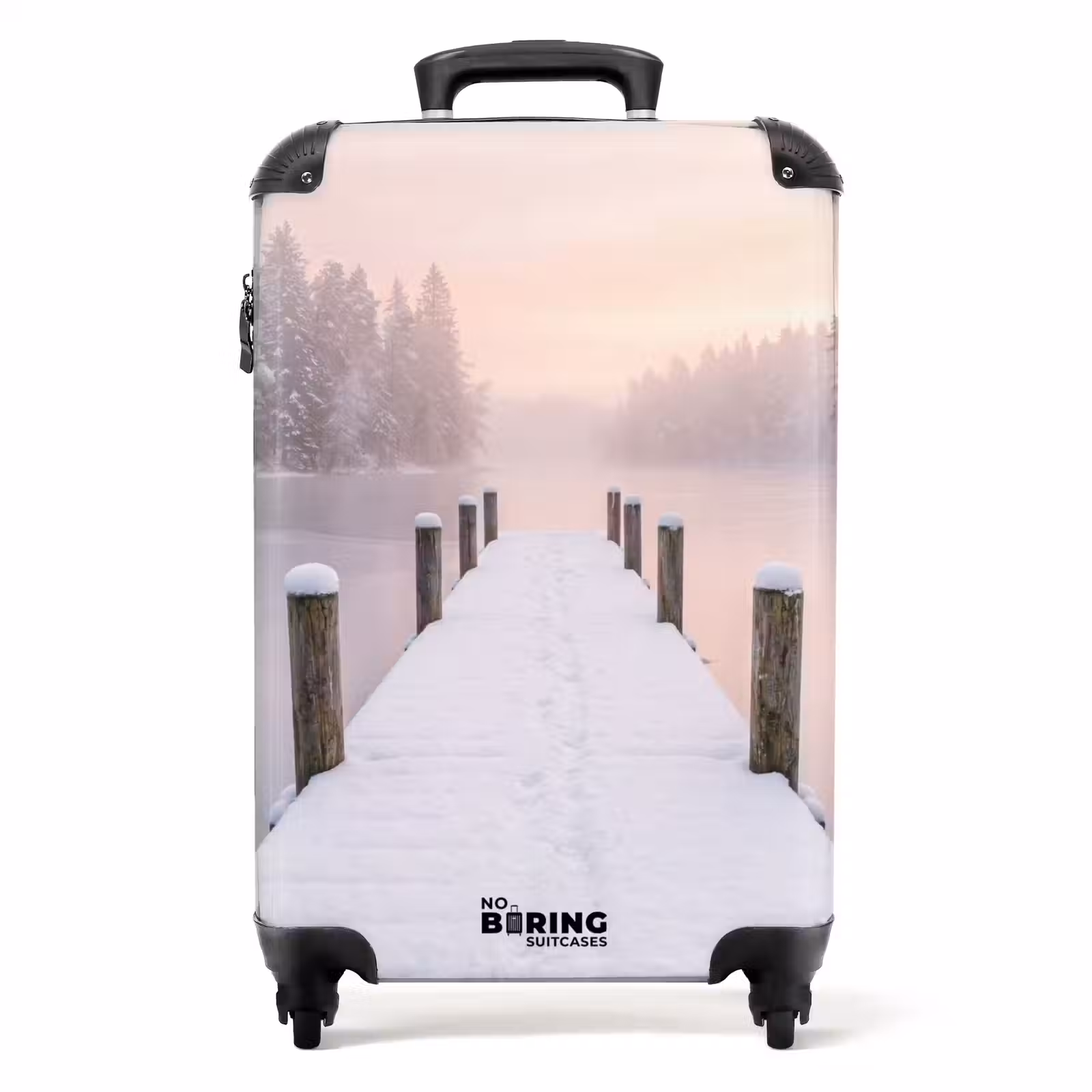 Suitcase - Piers - Lake - Fog - Winter - Serene — 1