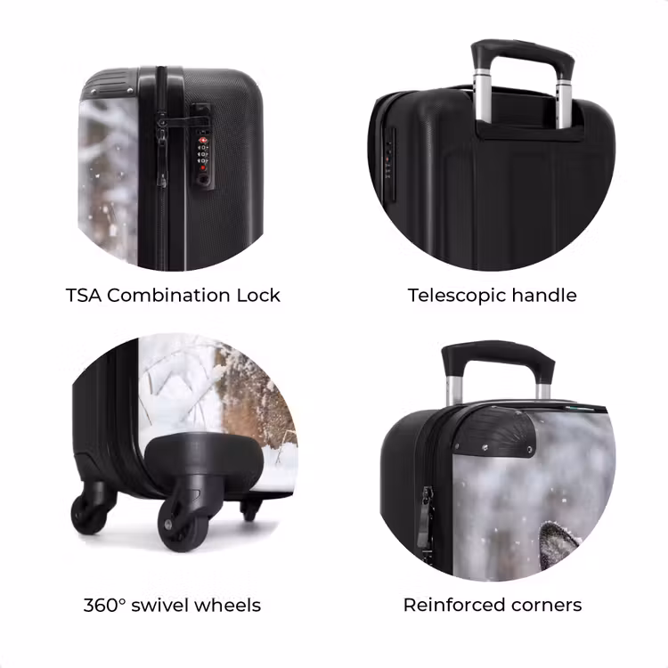 Suitcase - Deer - Snow - Forest - Animals - Endearing — 8