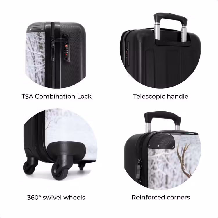 Suitcase - Deer - Winter - Forest - Nature - White — 8