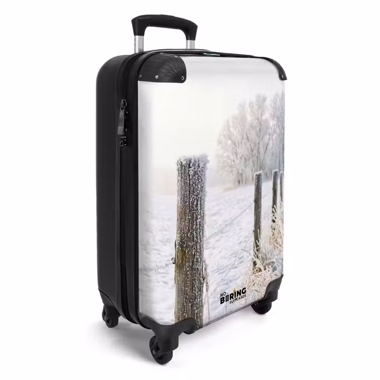 Suitcase - Fence - Snow - Fog - Countryside - Nostalgic — 2