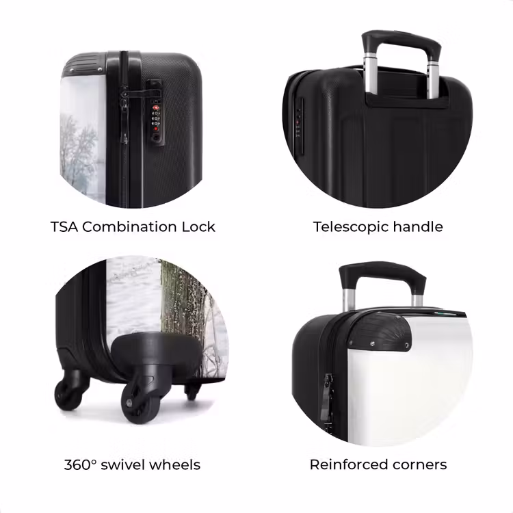 Suitcase - Fence - Snow - Fog - Countryside - Nostalgic — 8