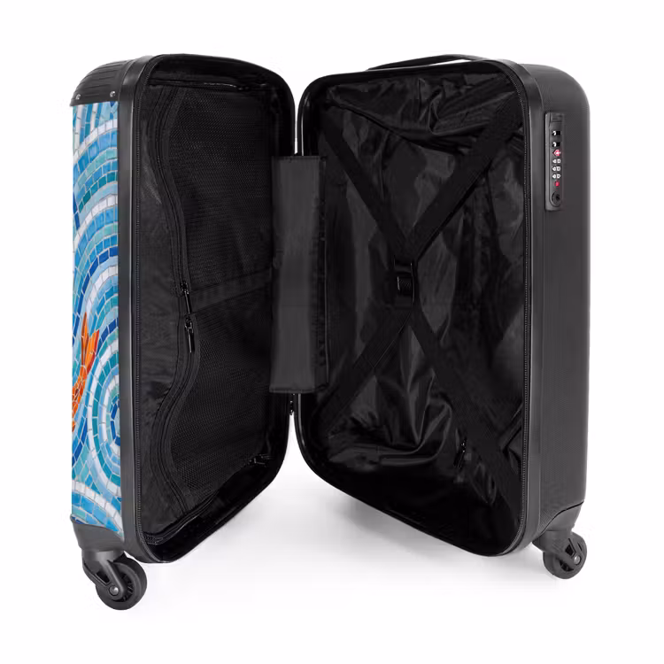 Suitcase - Fish - Mosaic - Water - Decorative - Blue — 5