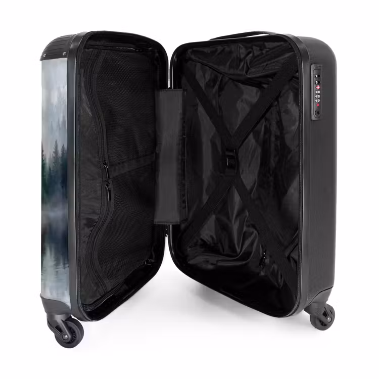Suitcase - Forest - Lake - Fog - Nature - Gray — 5