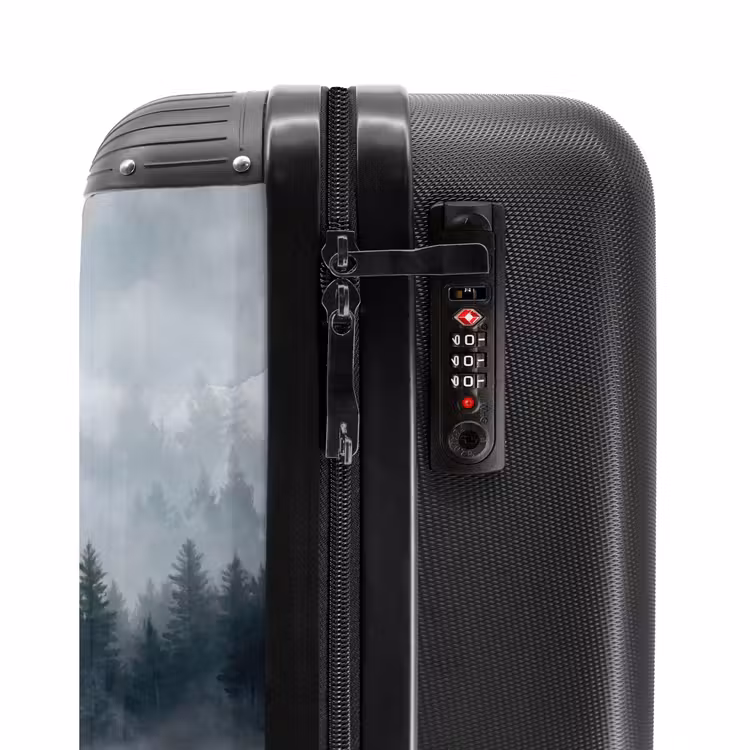 Suitcase - Forest - Lake - Fog - Nature - Gray — 6