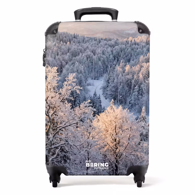 Suitcase - Forest - Mountains - Gold - Winter - Warm — 1