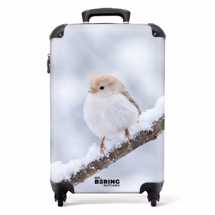 Suitcase - Little Bird - Snow - Branch - Winter - Soft — 1
