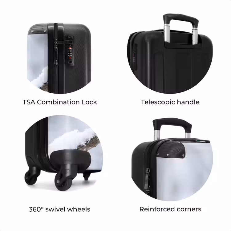 Suitcase - Little Bird - Snow - Branch - Winter - Soft — 8