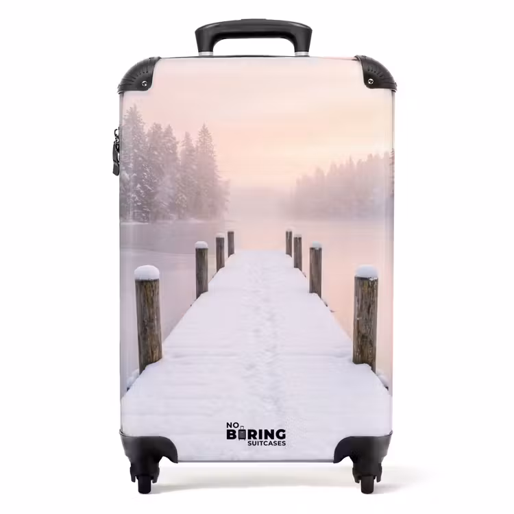 Suitcase - Piers - Lake - Fog - Winter - Serene — 1