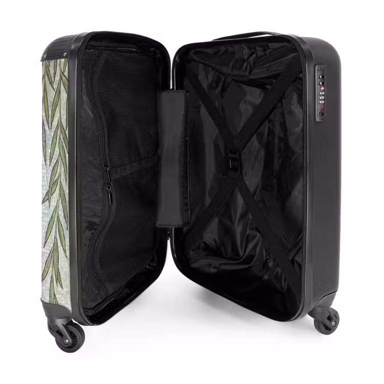 Suitcase - Plants - Mosaic - Pattern - Green - Blue — 5