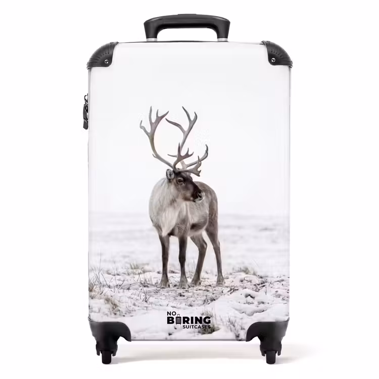 Suitcase - Reindeer - Antlers - Snow - Winter — 1