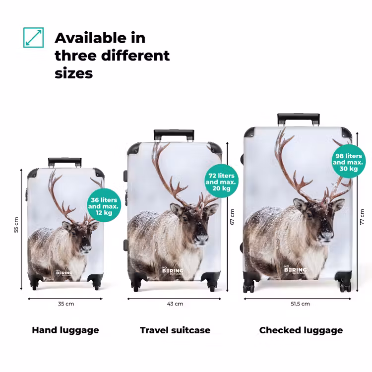 Suitcase - Reindeer - Antlers - Tundra - Snow - Wildlife — 3