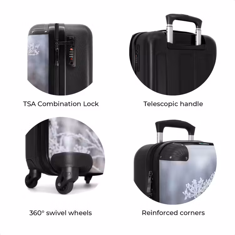 Suitcase - Screen Flower - Ripe - Crystals - Winter - Delicate — 8