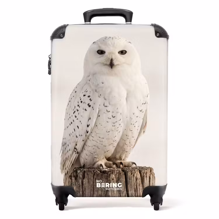 Suitcase - Snowy Owl - Pole - Winter - Portrait - Majestic — 1