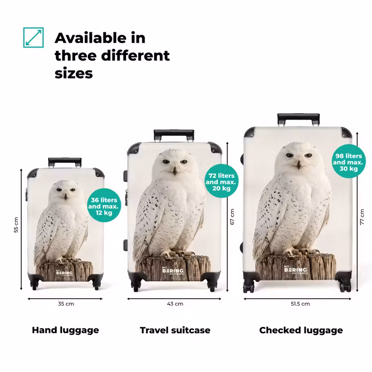 Suitcase - Snowy Owl - Pole - Winter - Portrait - Majestic — 3