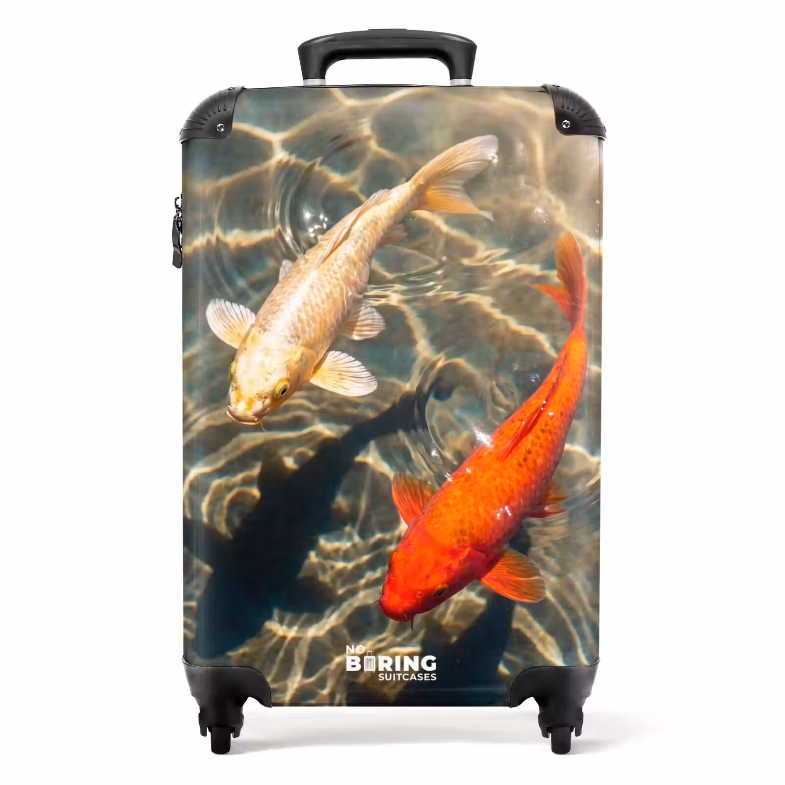 Suitcase - Fish - Water - Animals - Orange - Gold — 1