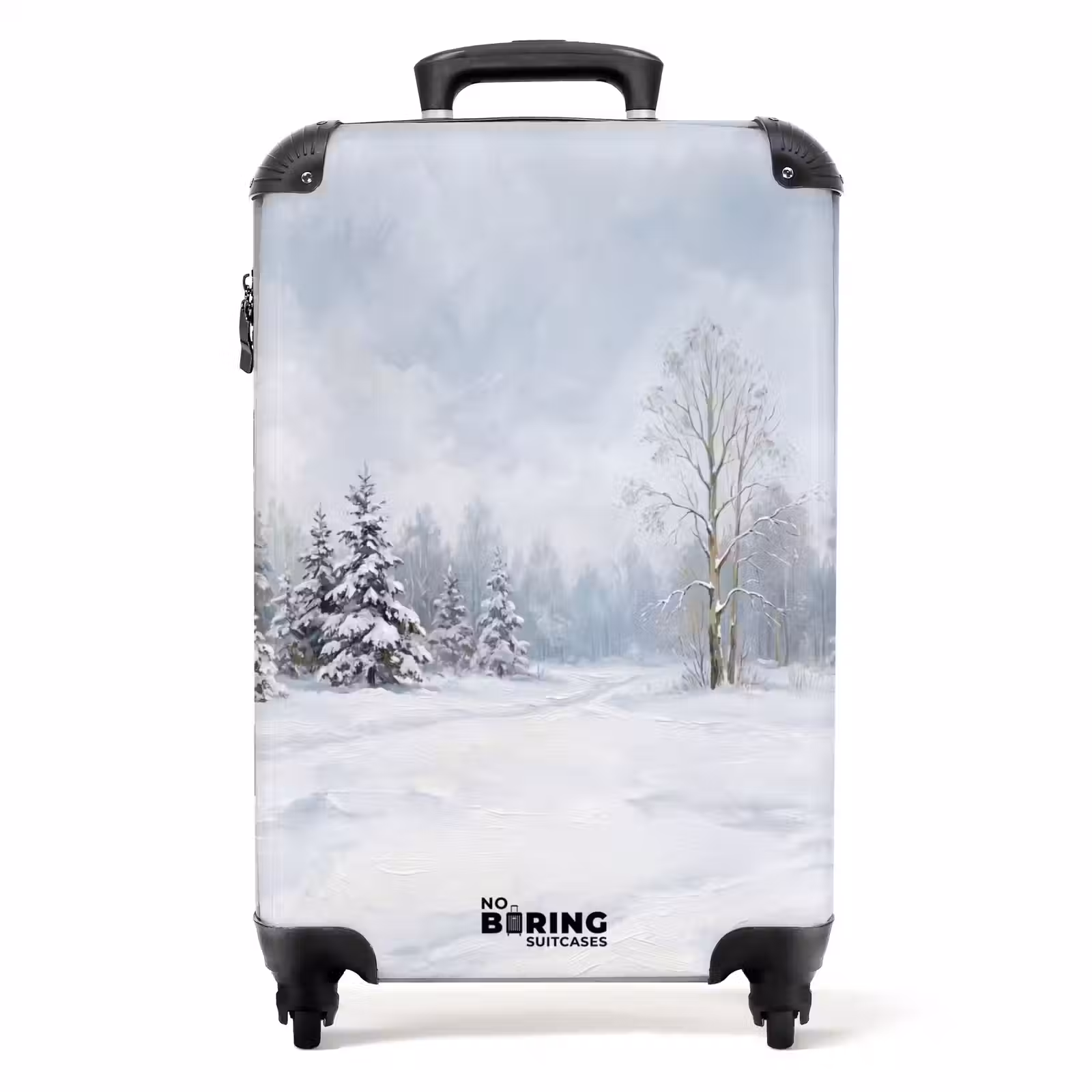 Suitcase - Forest Path - Pine Trees - Snow - Winter - Soothing — 1