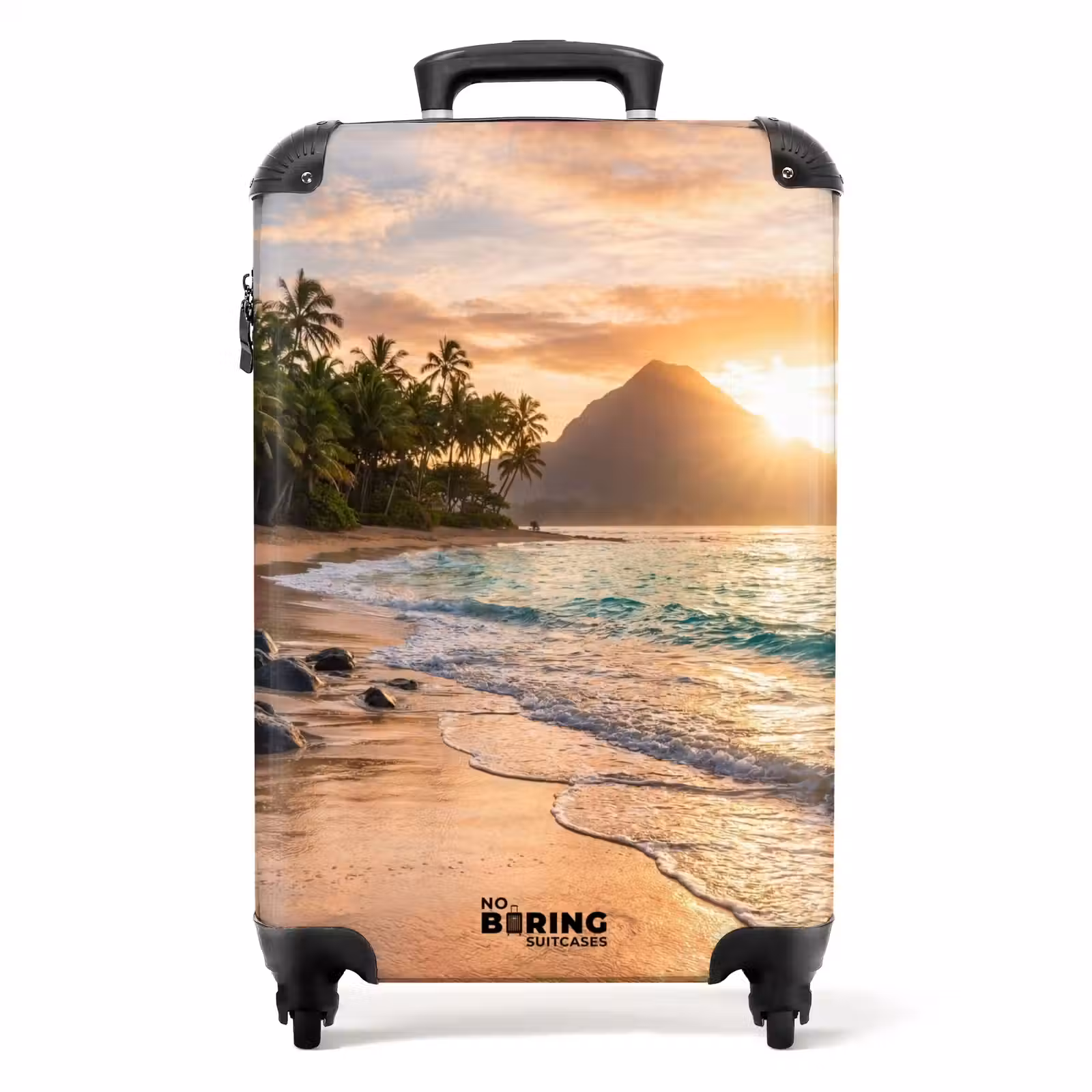 Suitcase - Sea - Mountain - Landscape - Tropical - Gold — 1