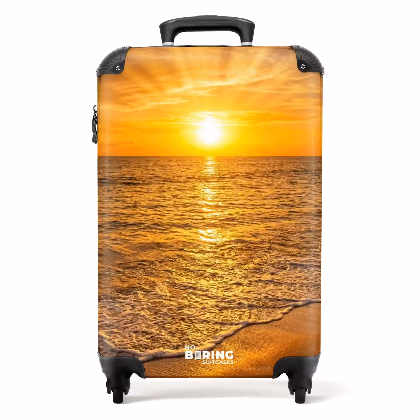 Suitcase - Sea - Sunset - Waves - Coast - Orange — 1