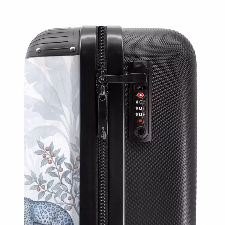Suitcase - Cat - Tropical Forest - Modern - Gray — 6