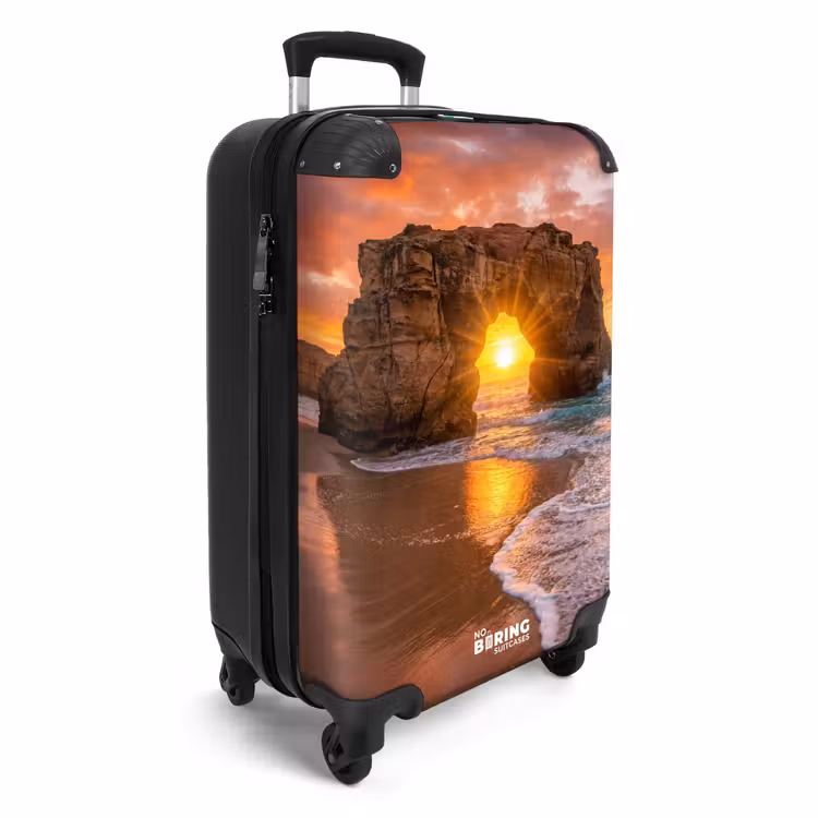 Suitcase - Coast - Rocks - Sunset - Sea - Nature — 2