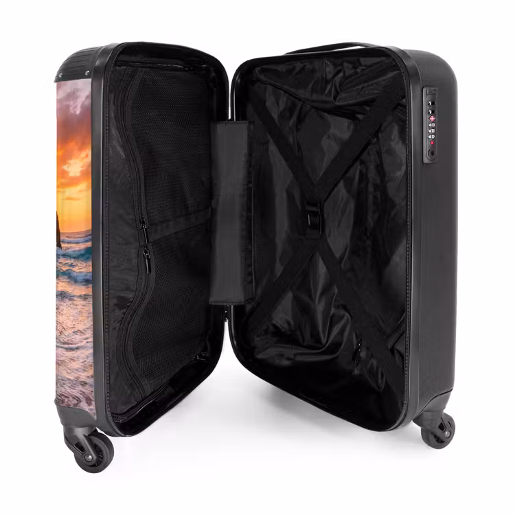 Suitcase - Coast - Rocks - Sunset - Sea - Nature — 5