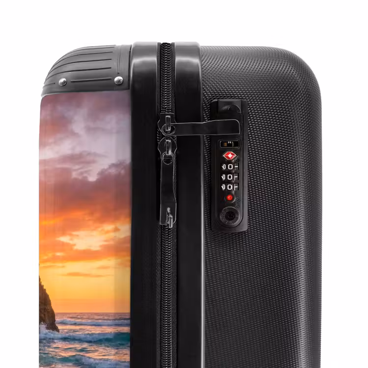 Suitcase - Coast - Rocks - Sunset - Sea - Nature — 6