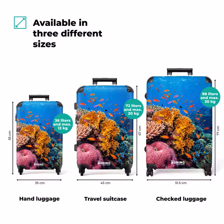 Suitcase - Coral - Fish - Ocean - Nature - Colorful — 3