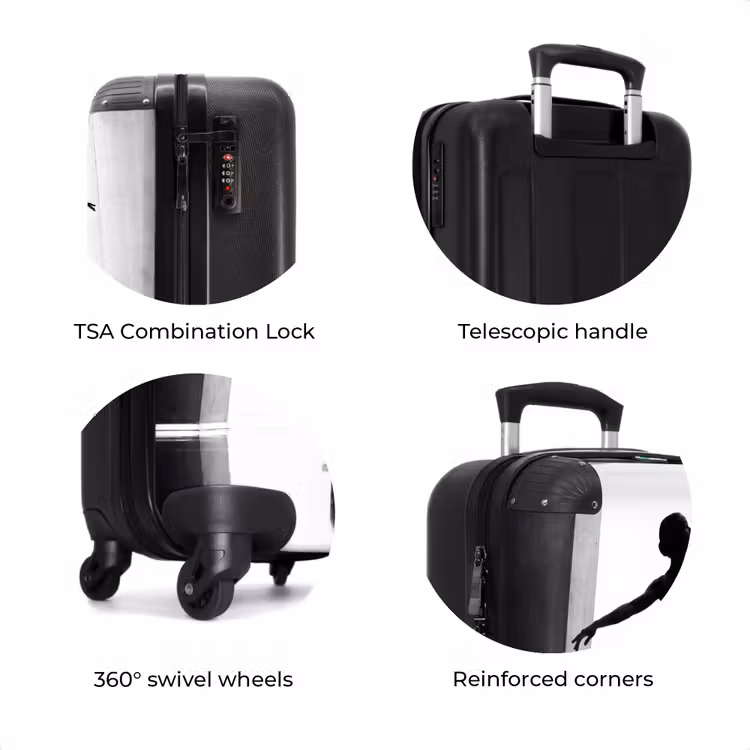 Suitcase - Dancer - Silhouette - Art - Modern - Black and White — 8