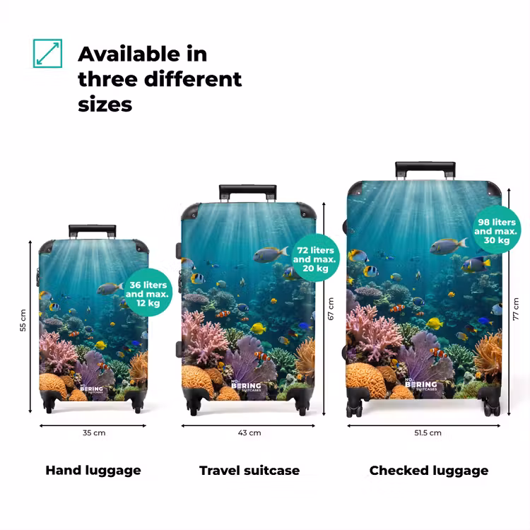 Suitcase - Fish - Coral - Ocean - Nature - Colorful — 3