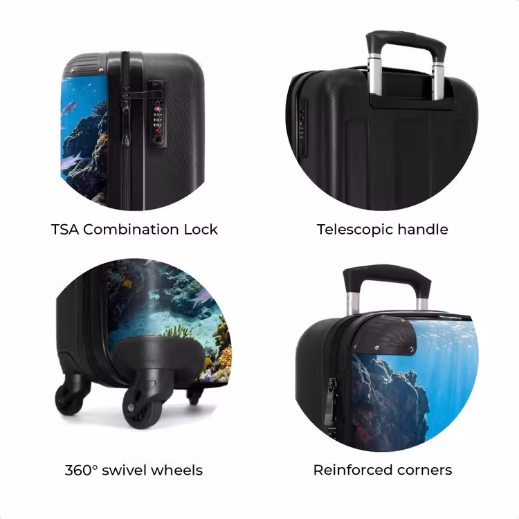 Suitcase - Fish - Coral Reef - Underwater - Lively - Blue — 8