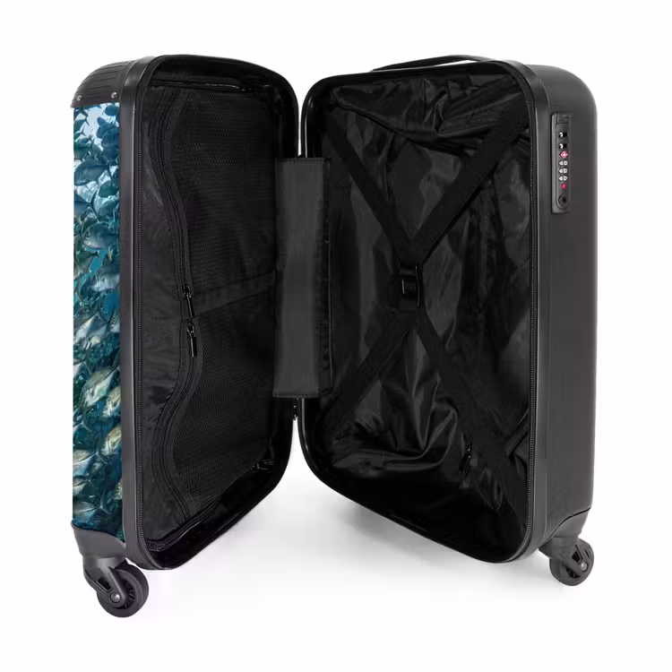 Suitcase - Fish - School - Ocean - Nature - Blue — 5